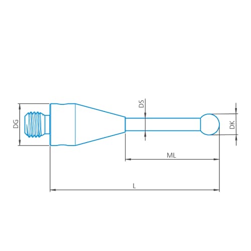 Taster gerade M3 XXT, DK2 L51 D!S pure Produktbild Front View L